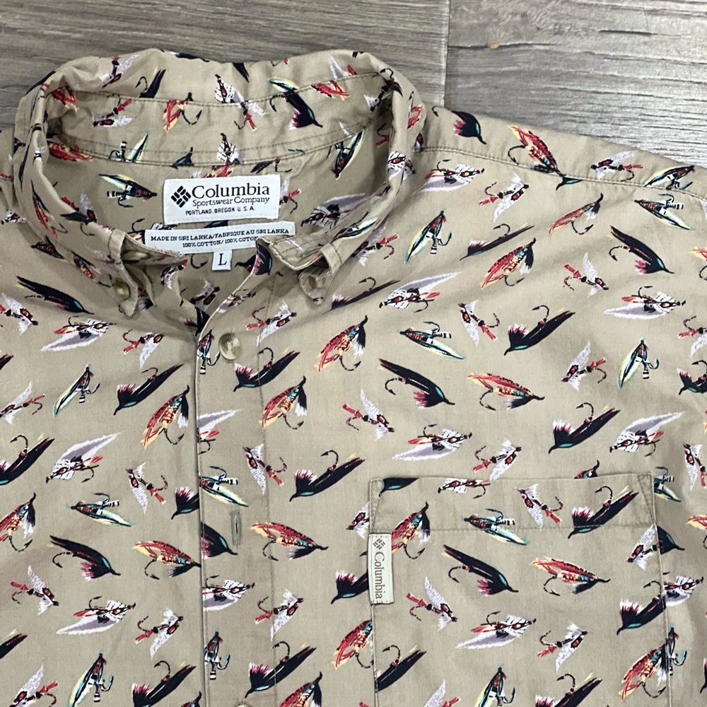 Columbia PFG Fishing Shirt size large